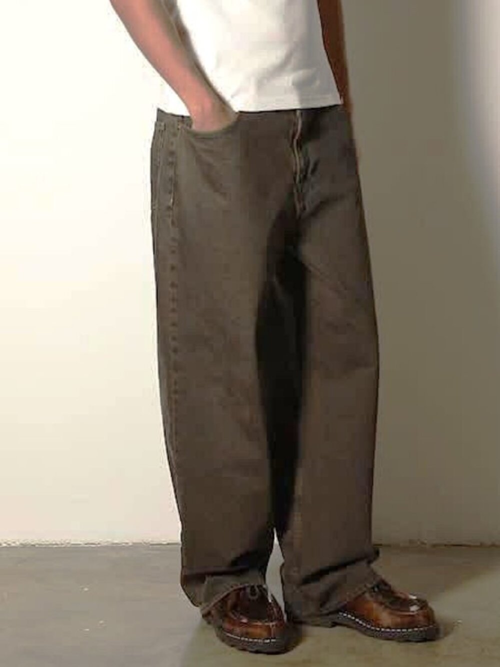 BDG Men's Collection Jack Denim Brown Tint Baggy Jeans 34W (Slouchy Unisex Fit)